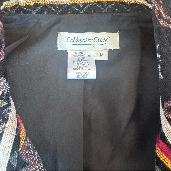 Coldwater Creek Womens Sz medium open 
Tapestry‎ Colorful Blazer Jacket - Picture 9 of 10